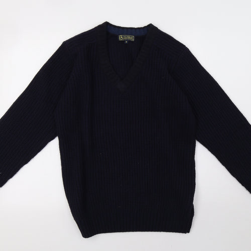 EWM Mens Blue  Knit Pullover Sweatshirt Size S