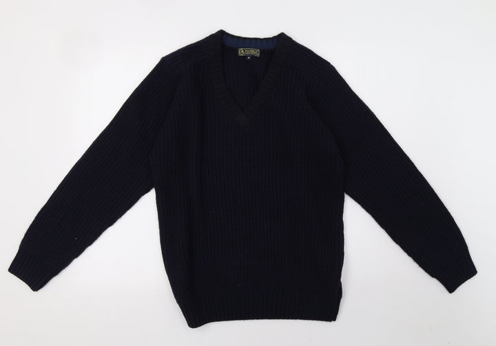 EWM Mens Blue Knit Pullover Sweatshirt Size S