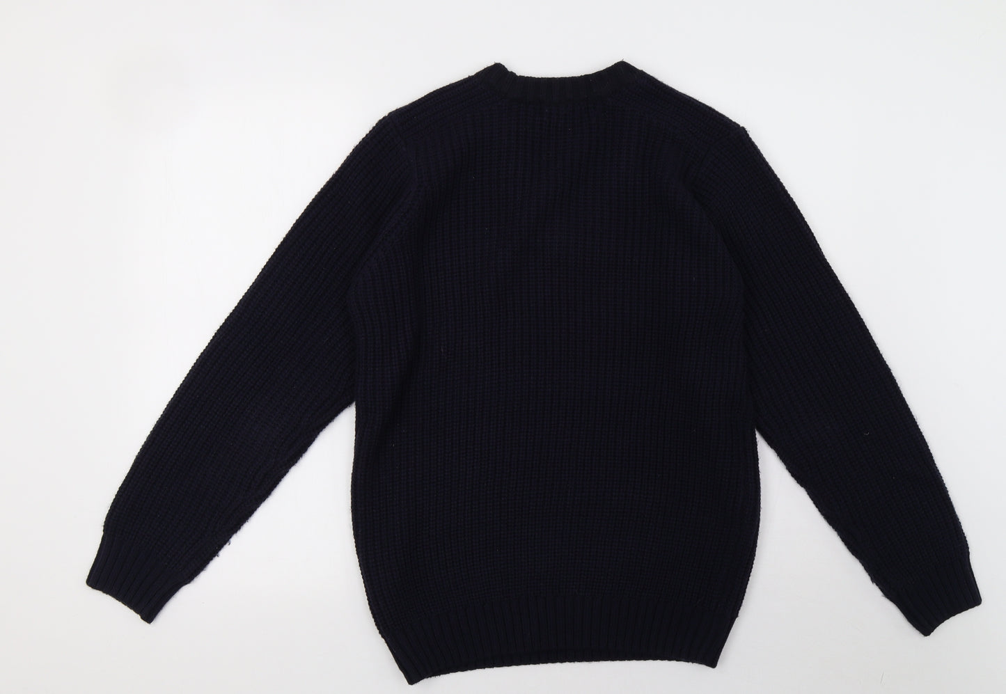 EWM Mens Blue  Knit Pullover Sweatshirt Size S