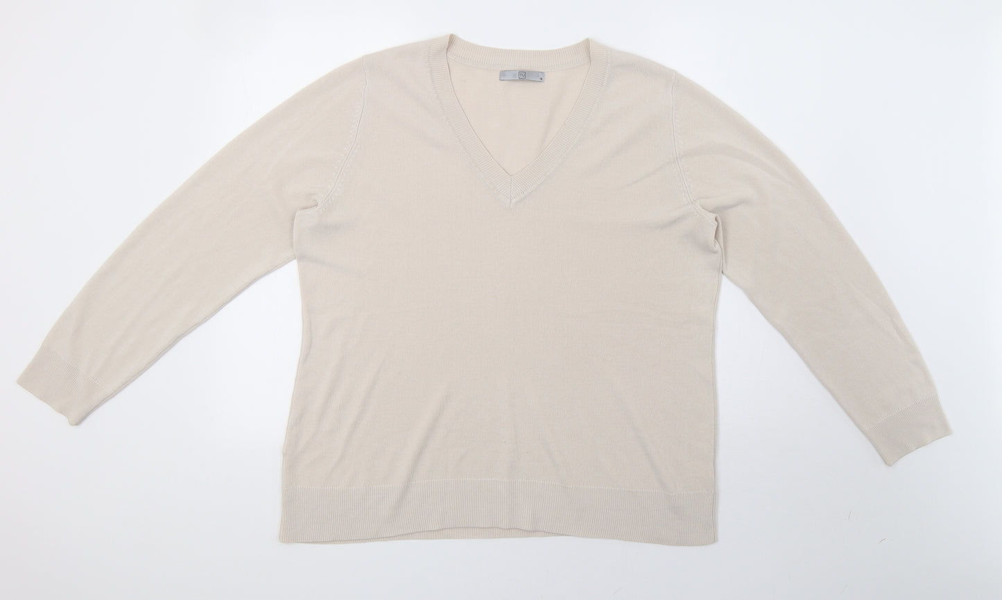 Sainsburys Womens Beige   Pullover Sweatshirt Size 18