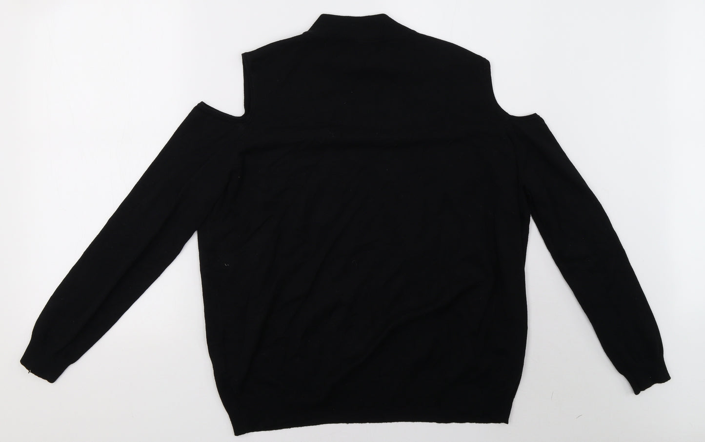 Capsule Womens Black  Knit Pullover Sweatshirt Size 20