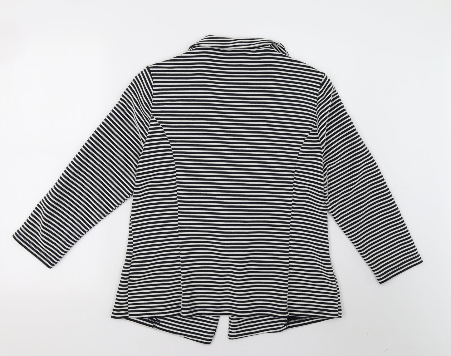 Matalan Womens White Striped  Jacket Blazer Size 16