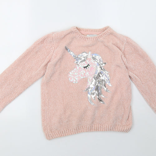 Primark Girls Pink   Pullover Sweatshirt Size 12 Years  - Unicorn