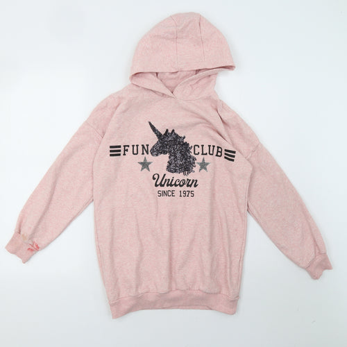 F&F Girls Pink   Pullover Hoodie Size 12 Years