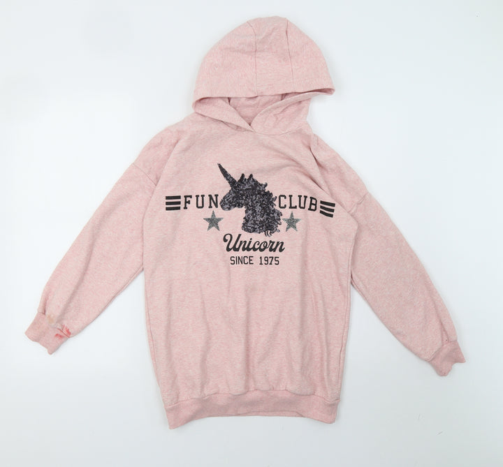 F&F Girls Pink   Pullover Hoodie Size 12 Years