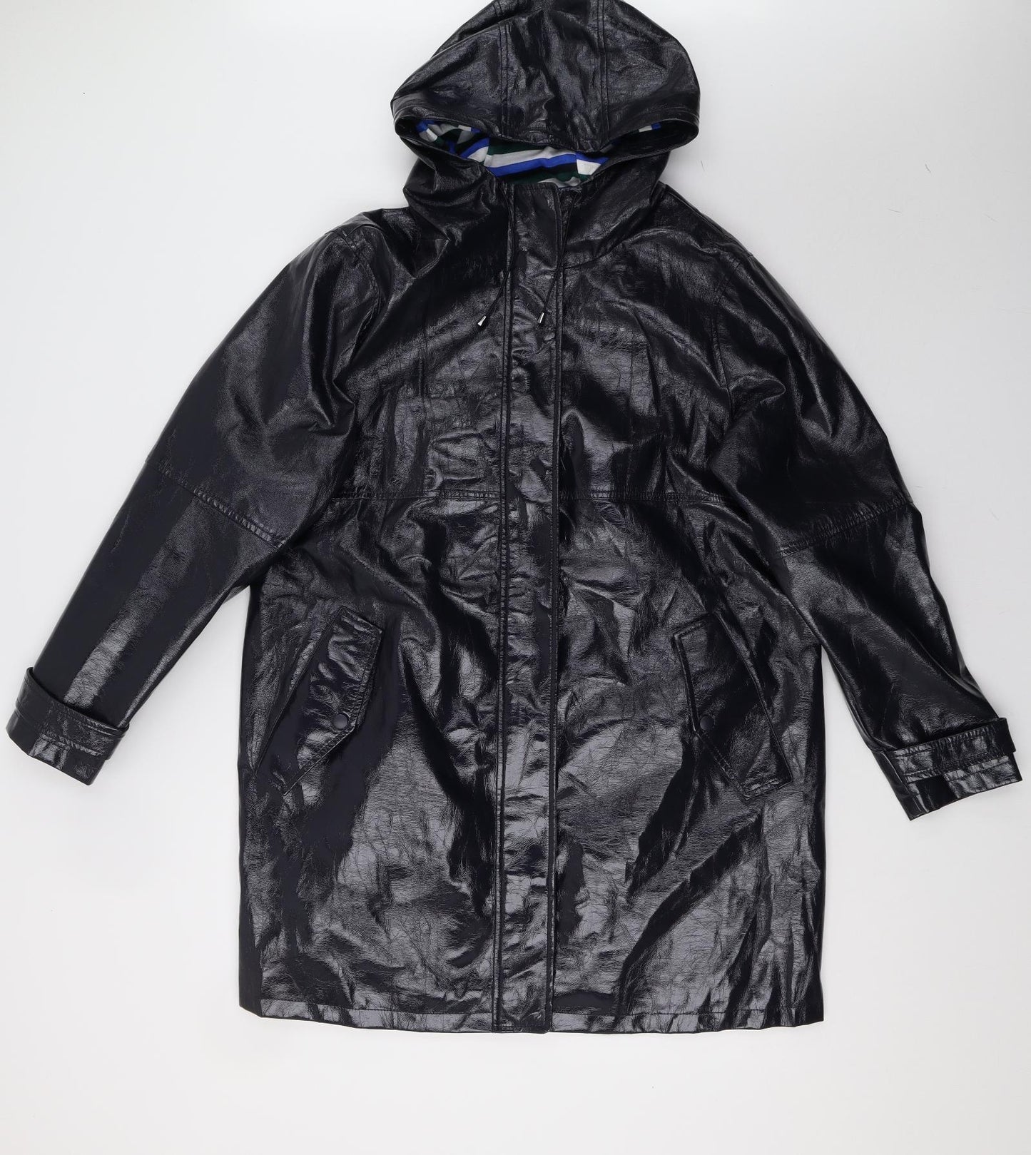 NEXT Womens Blue  Latex Rain Coat Coat Size 18