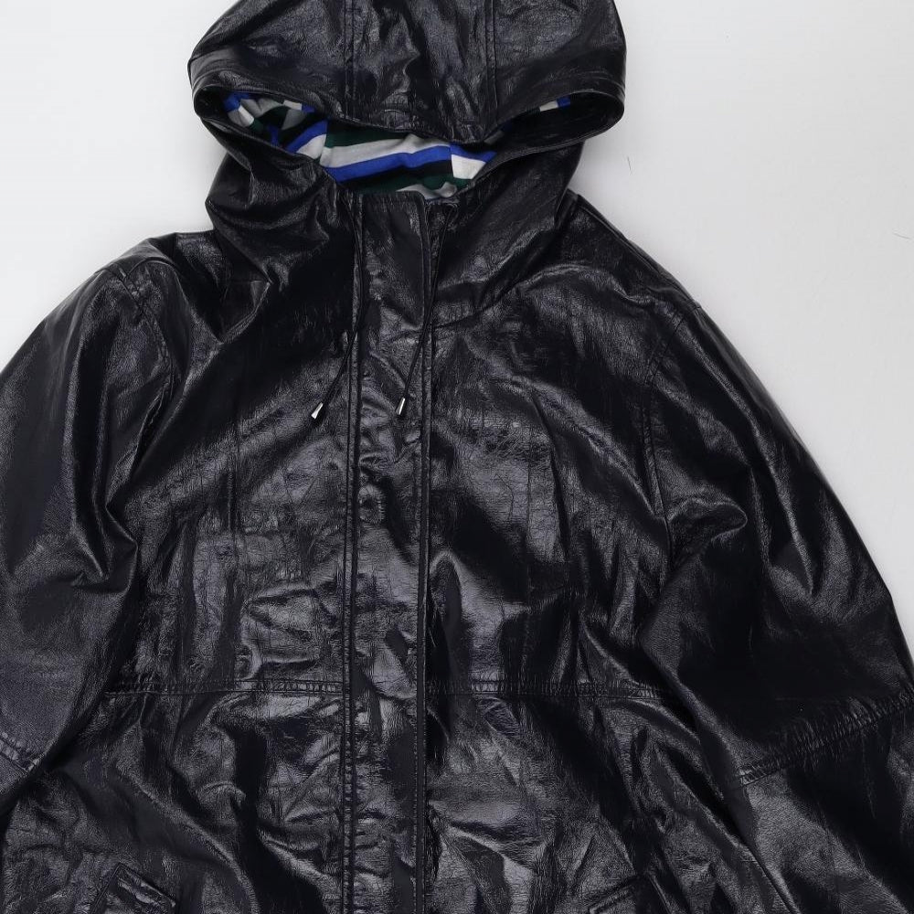 NEXT Womens Blue  Latex Rain Coat Coat Size 18