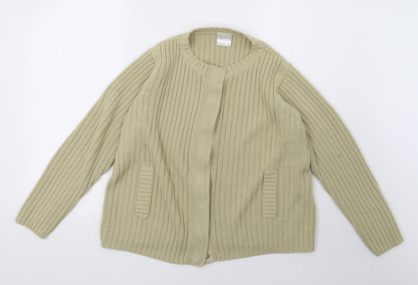 being casual Womens Beige  Knit Cardigan Jumper Size 16