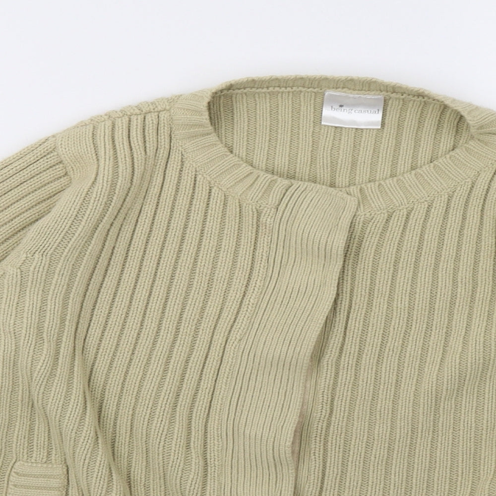 being casual Womens Beige  Knit Cardigan Jumper Size 16