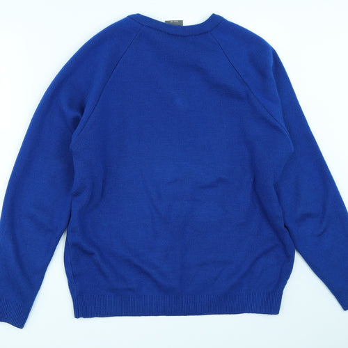 Rowlinson Mens Blue   Pullover Jumper Size S