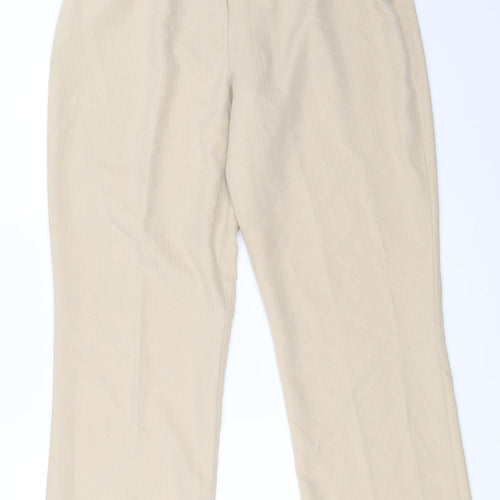 BASSINI Womens Beige   Trousers  Size 16 L28 in
