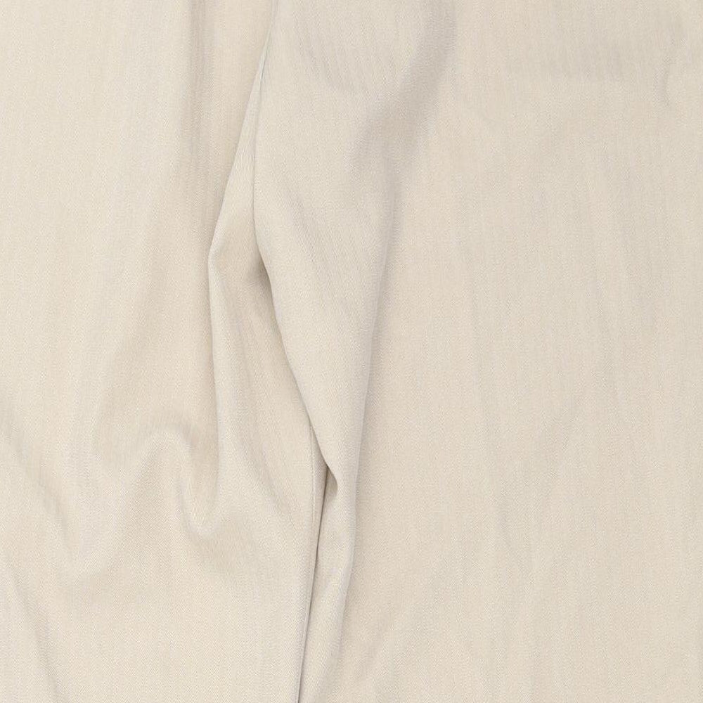 BASSINI Womens Beige   Trousers  Size 16 L28 in