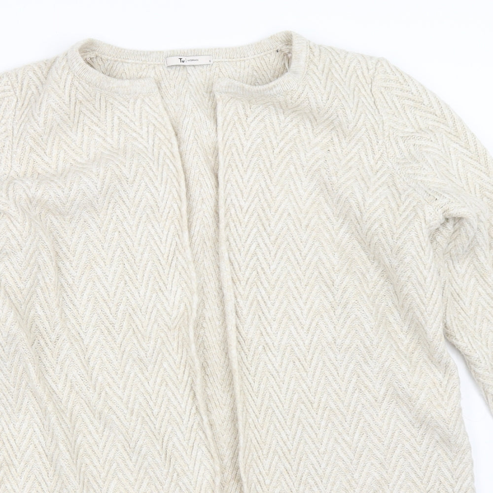 TU Womens Beige   Cardigan Jumper Size M