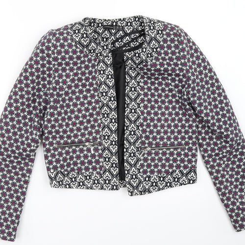 Atmosphere Womens Black Geometric  Jacket  Size 8
