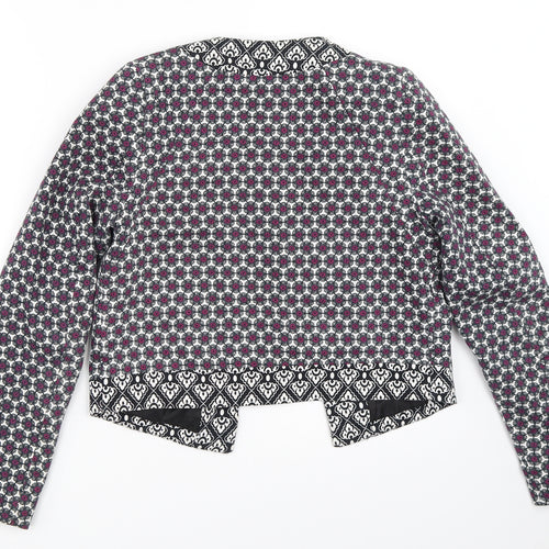 Atmosphere Womens Black Geometric  Jacket  Size 8