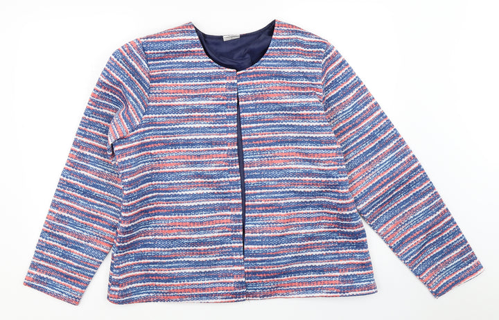 Anne De Lancay Womens Blue   Jacket  Size L