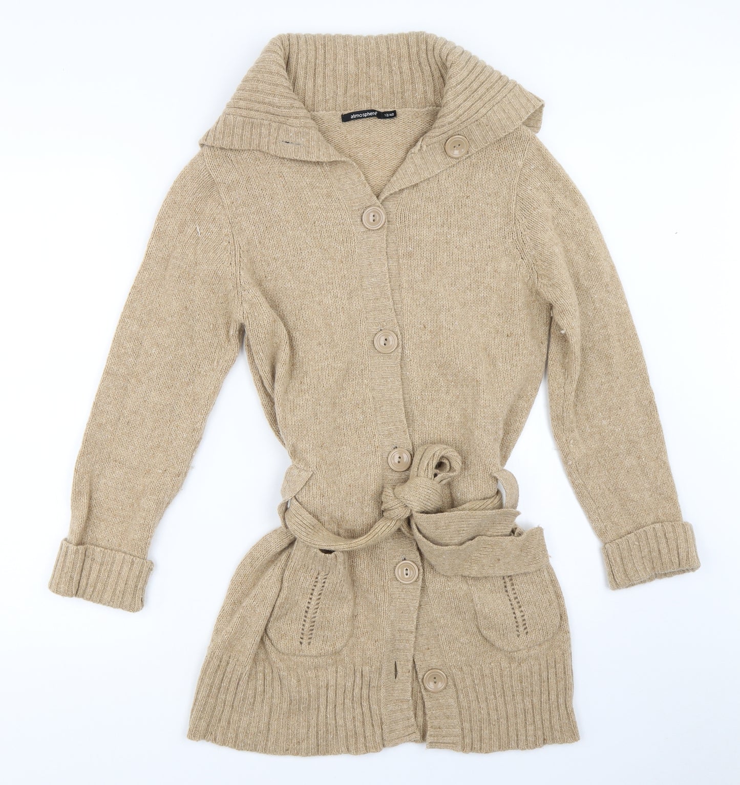 Atmosphere Womens Beige   Cardigan Jumper Size 12