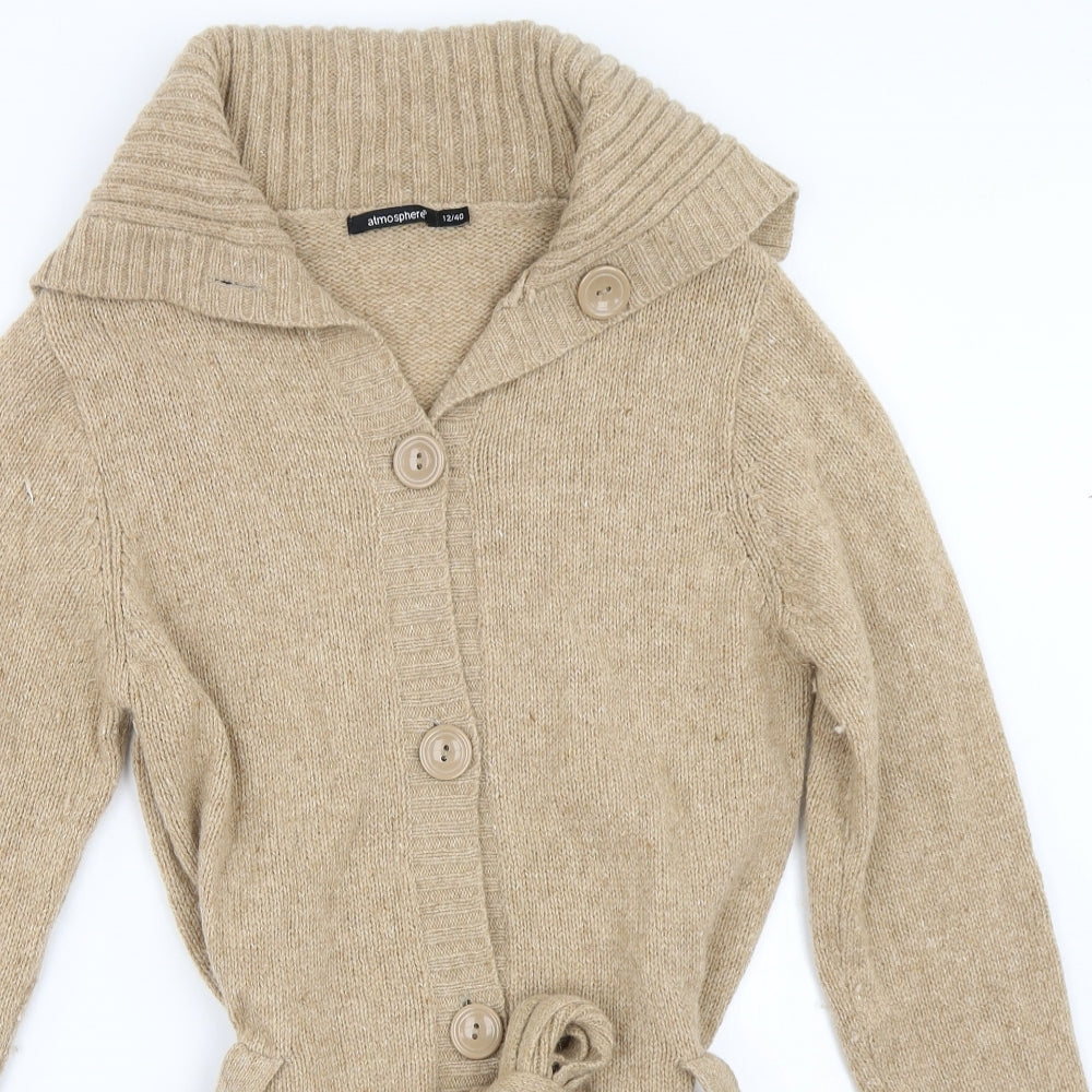 Atmosphere Womens Beige   Cardigan Jumper Size 12