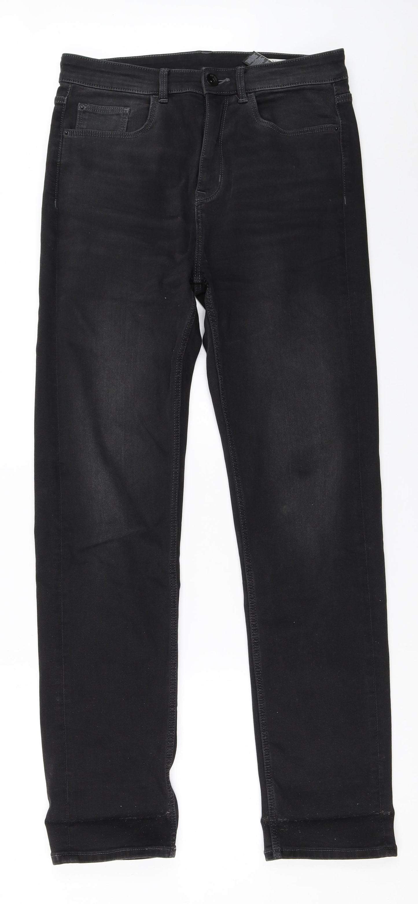 Marks and Spencer Womens Black   Straight Jeans Size 12 L31 in