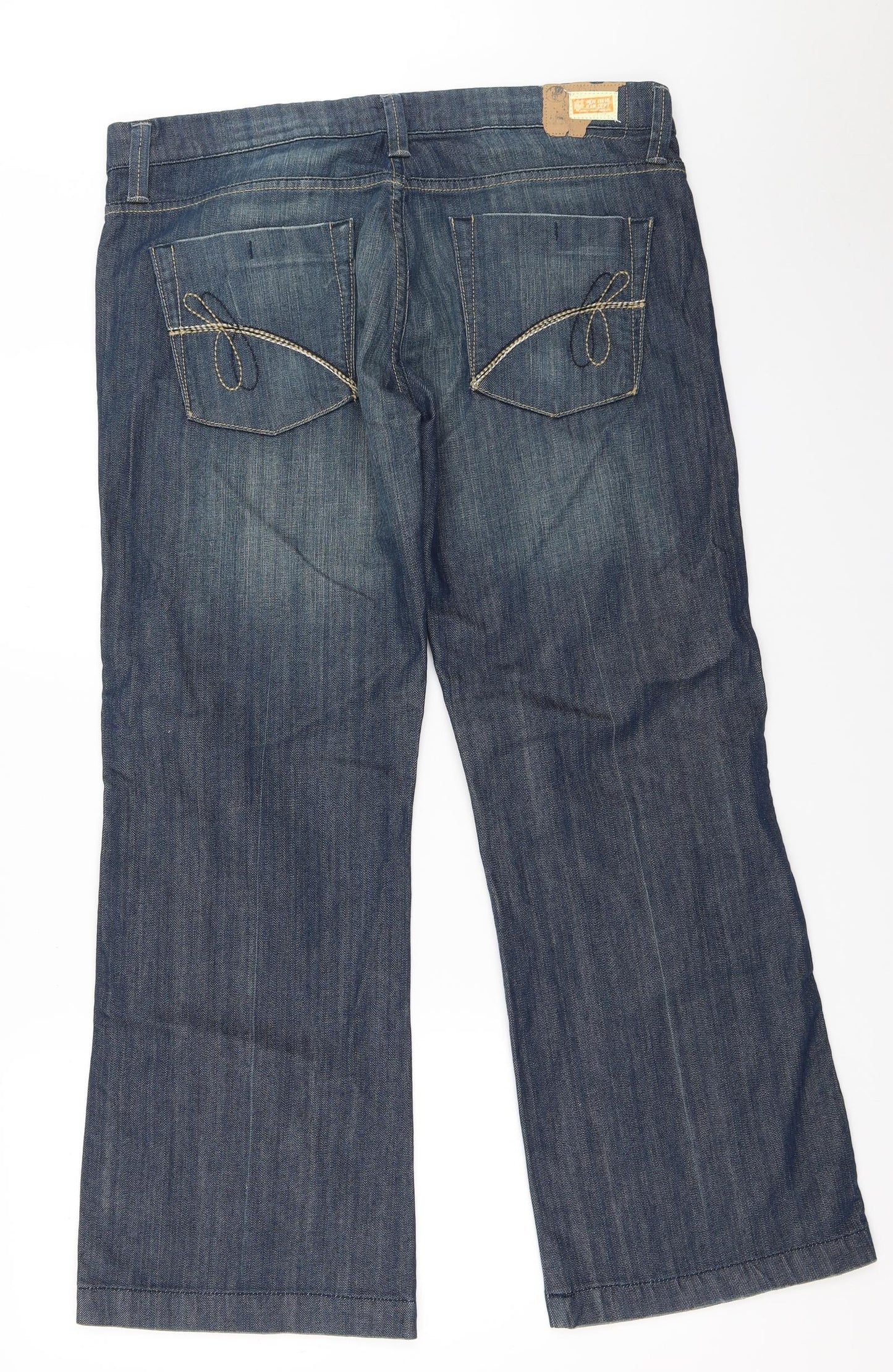 Fat Face Womens Blue  Denim Straight Jeans Size 16 L30 in