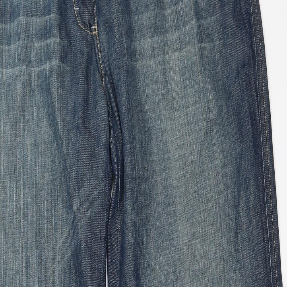 Fat Face Womens Blue  Denim Straight Jeans Size 16 L30 in
