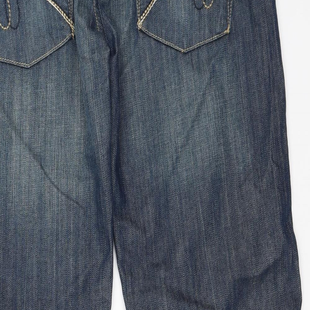 Fat Face Womens Blue  Denim Straight Jeans Size 16 L30 in