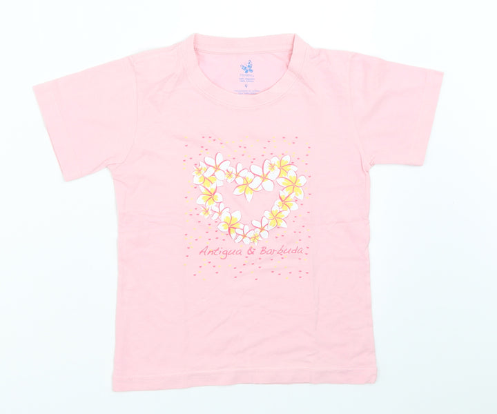 Morpho Girls Pink   Basic T-Shirt Size 4 Years