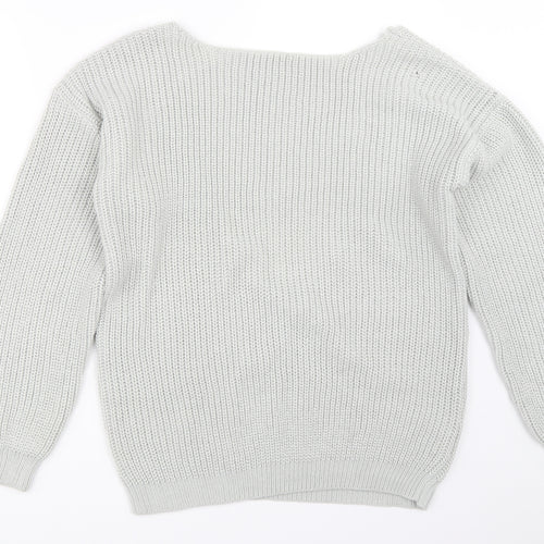 Boohoo Womens Grey   Pullover Jumper Size M