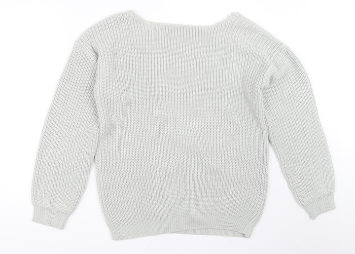 Boohoo Womens Grey   Pullover Jumper Size M