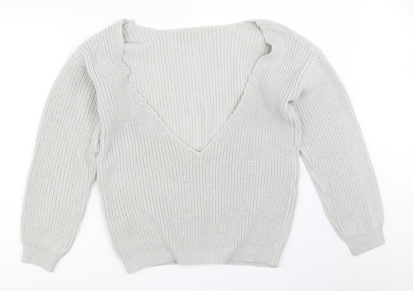 Boohoo Womens Grey   Pullover Jumper Size M