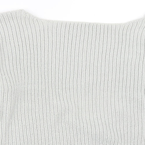 Boohoo Womens Grey   Pullover Jumper Size M