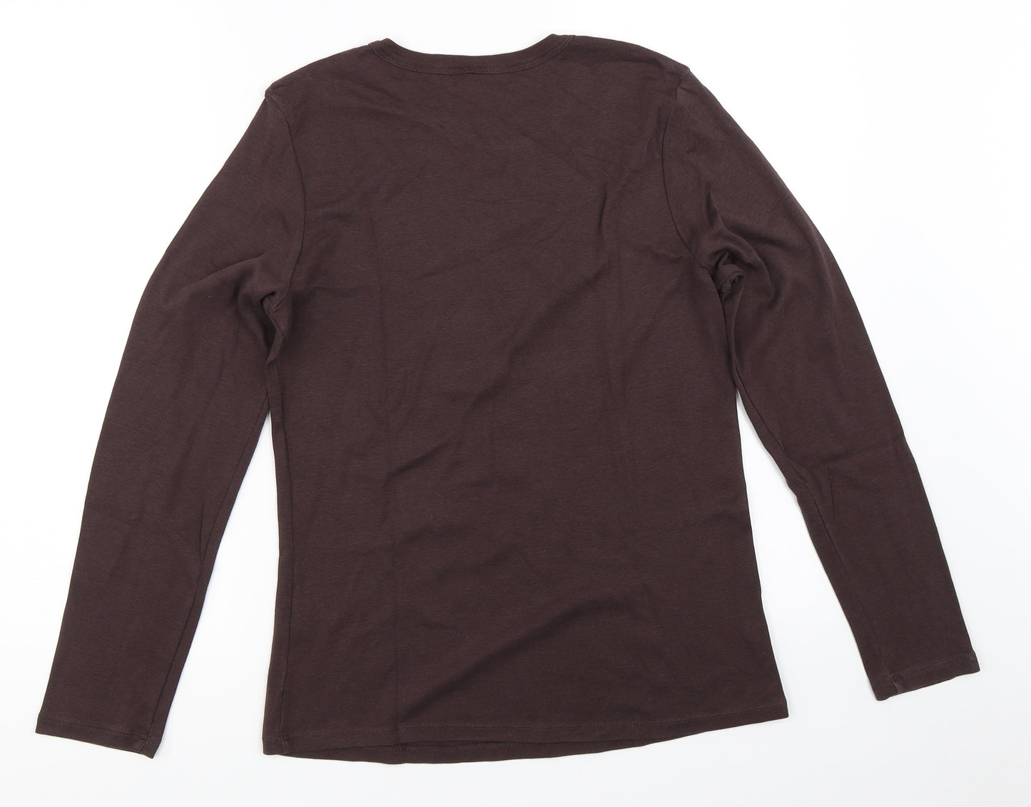 Marks and Spencer Womens Brown   Basic T-Shirt Size 16
