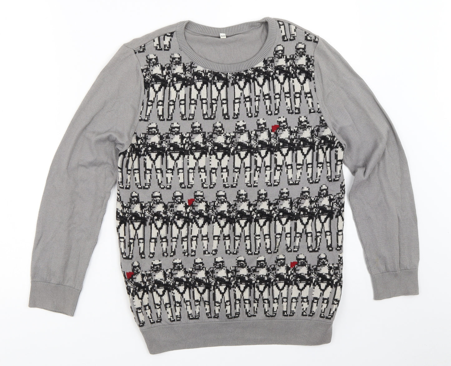 Marks and Spencer Boys Grey   Pullover Jumper Size 11-12 Years  - star wars