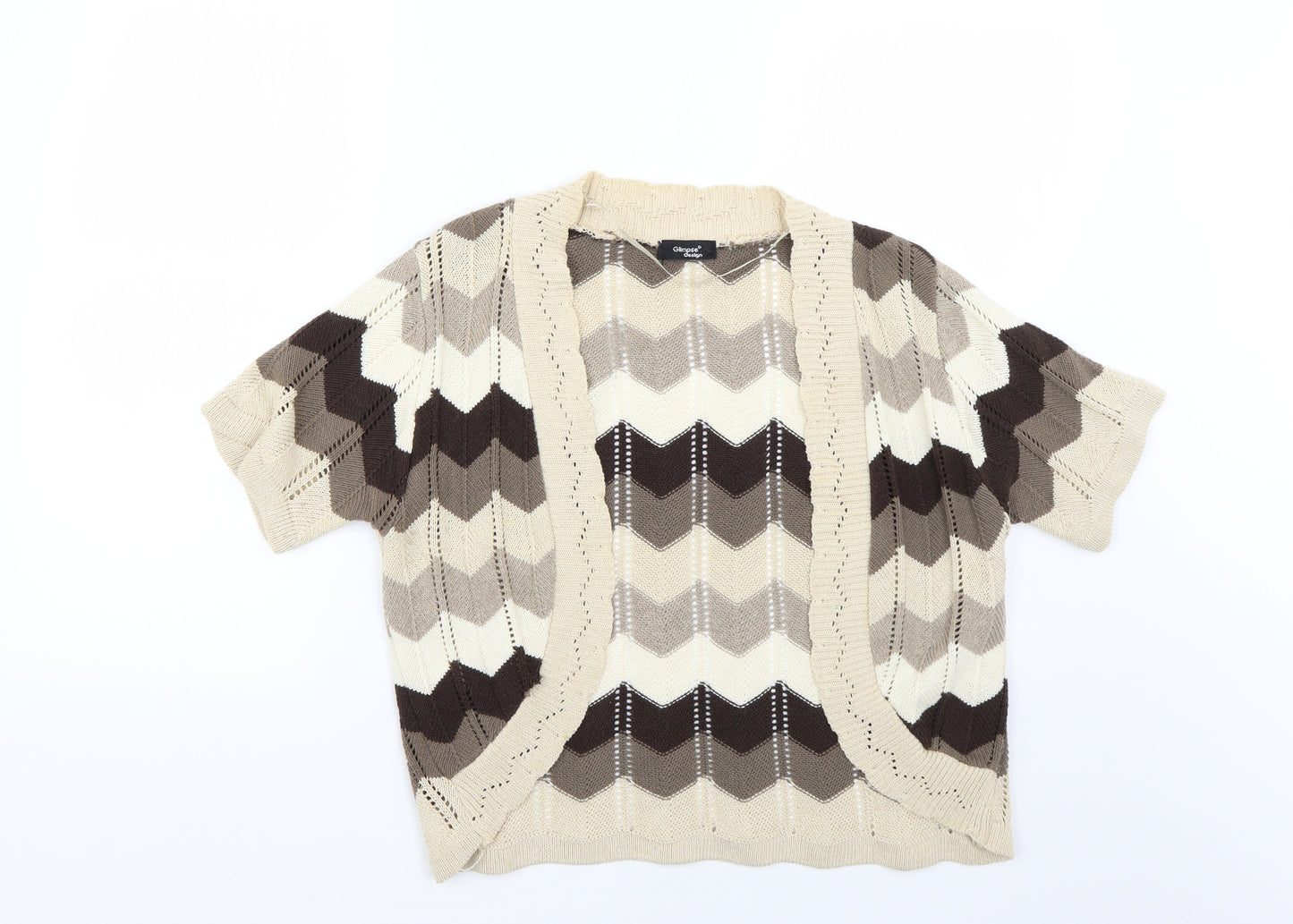 glimpse design Womens Multicoloured Argyle/Diamond  Cardigan Jumper Size XL