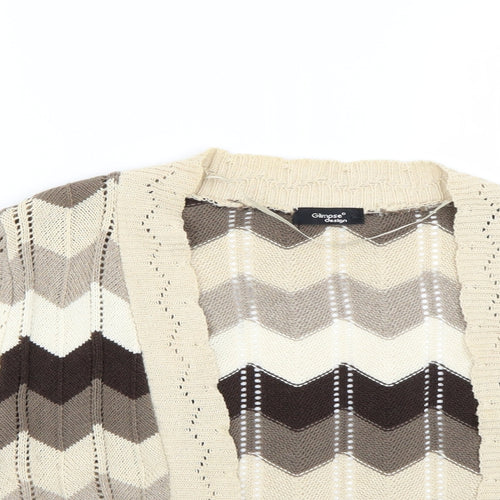 glimpse design Womens Multicoloured Argyle/Diamond  Cardigan Jumper Size XL