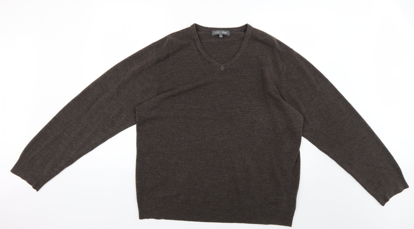 Marks and Spencer Mens Brown   Pullover Jumper Size 2XL