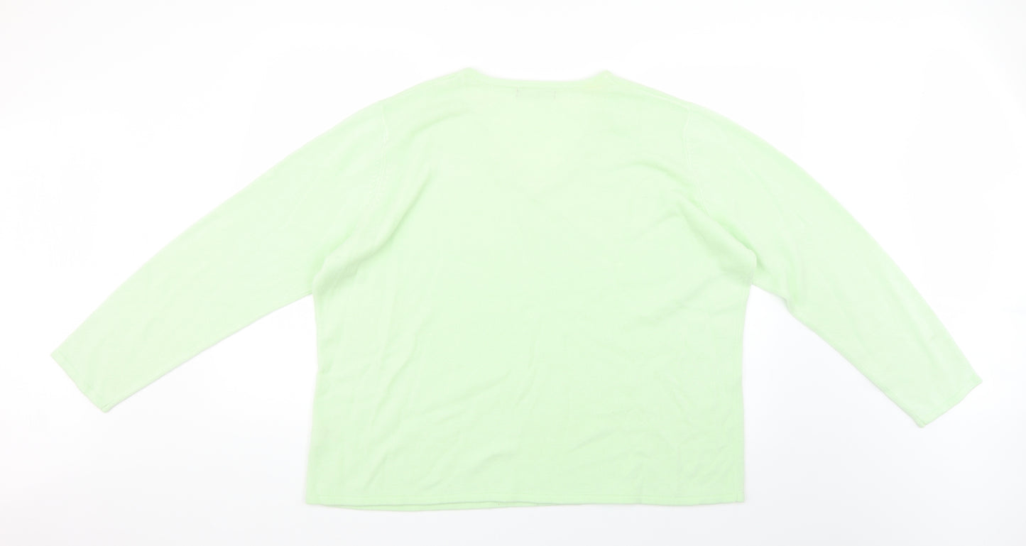 BM Womens Green   Pullover Jumper Size XL