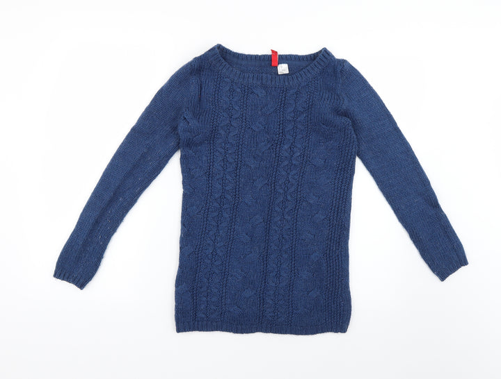 H&M Womens Blue   Pullover Jumper Size 4