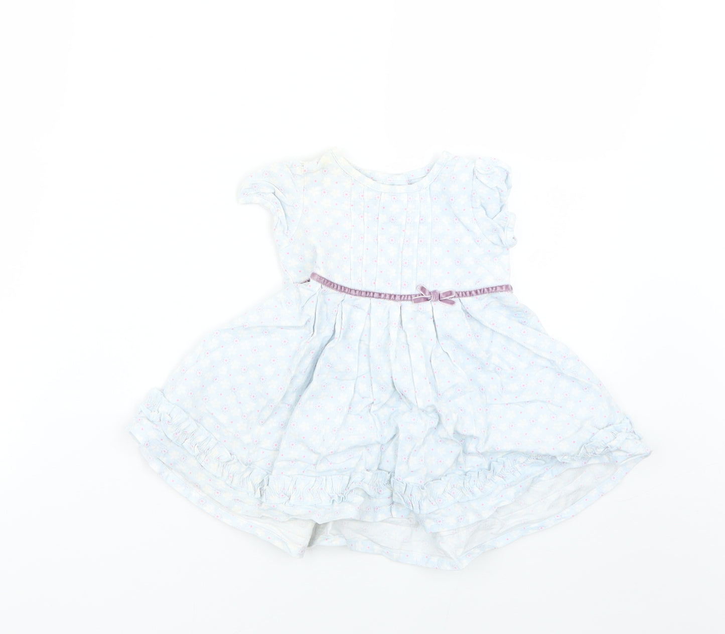 Marks and Spencer Baby Blue Geometric  Fit & Flare  Size 3-6 Months