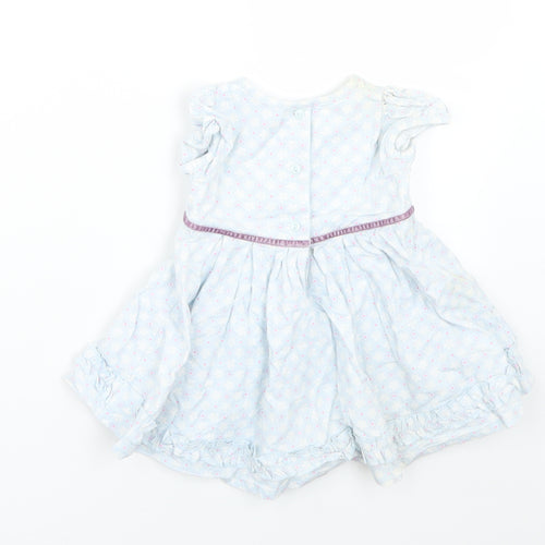 Marks and Spencer Baby Blue Geometric  Fit & Flare  Size 3-6 Months
