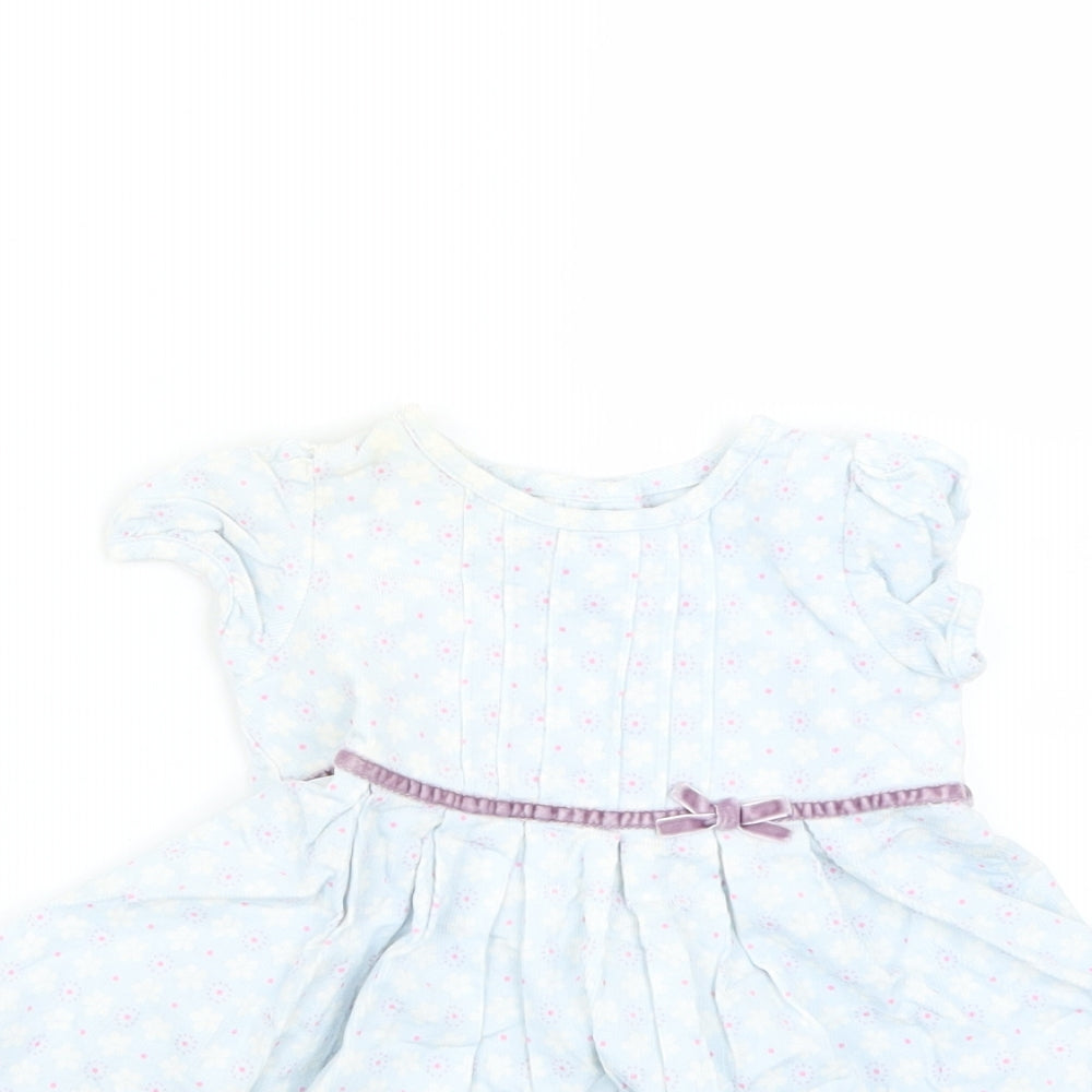 Marks and Spencer Baby Blue Geometric  Fit & Flare  Size 3-6 Months