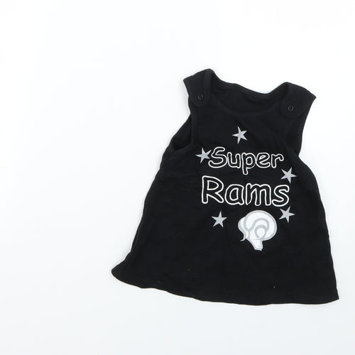 derry county Baby Black   Dungaree One-Piece Size 3-6 Months