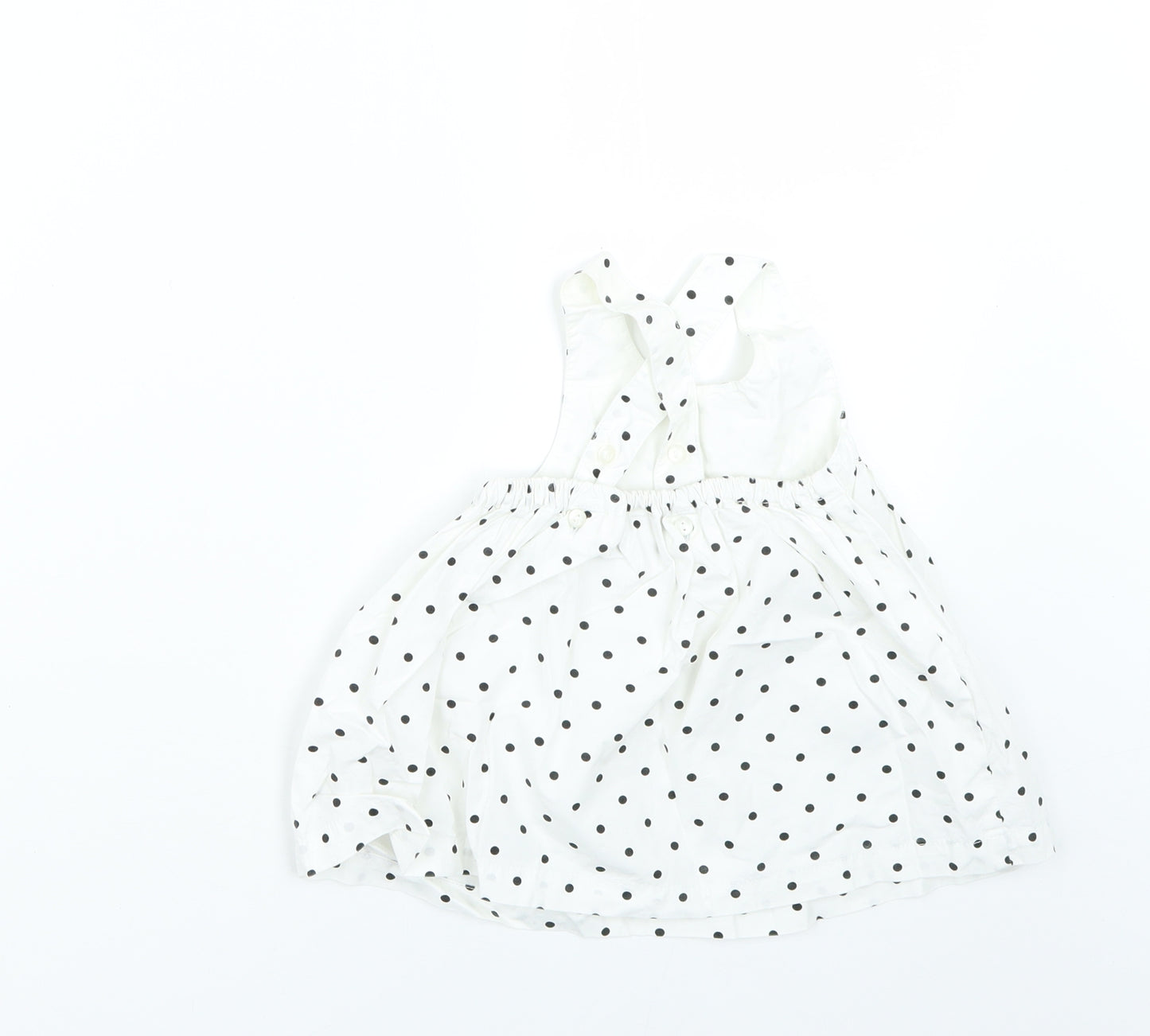 H&M Baby White Polka Dot  Fit & Flare  Size 3-6 Months