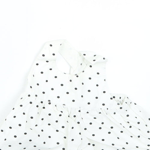 H&M Baby White Polka Dot  Fit & Flare  Size 3-6 Months