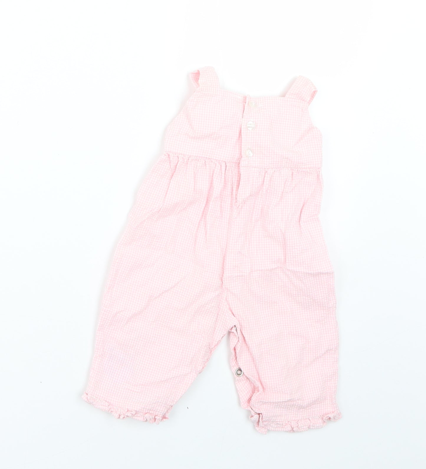 M&Co Baby Pink Check  Dungaree Outfit/Set Size 3-6 Months
