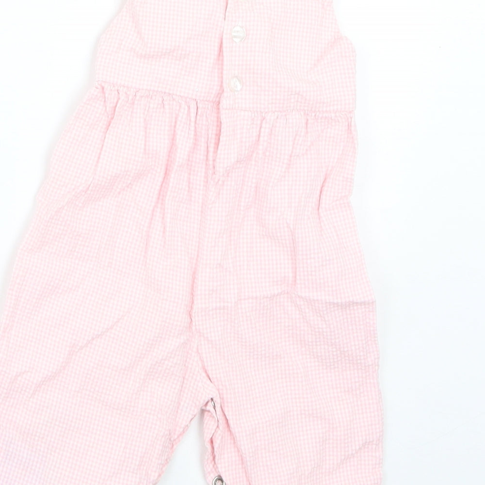 M&Co Baby Pink Check  Dungaree Outfit/Set Size 3-6 Months