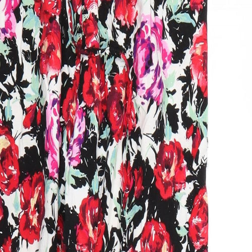 blue chameleon Womens Multicoloured Floral  Trousers  Size 10 L24 in