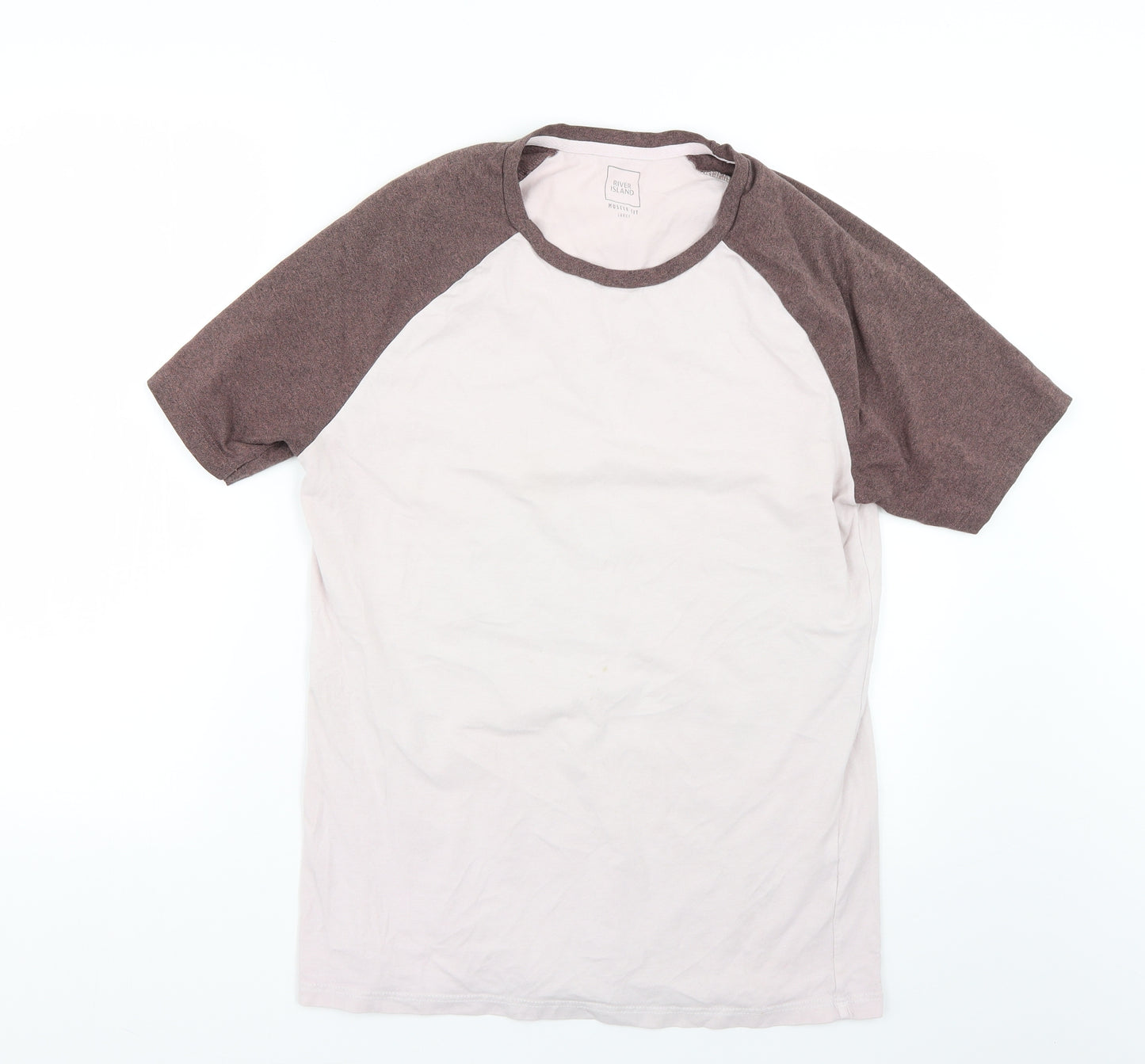 River Island Mens Pink    T-Shirt Size L