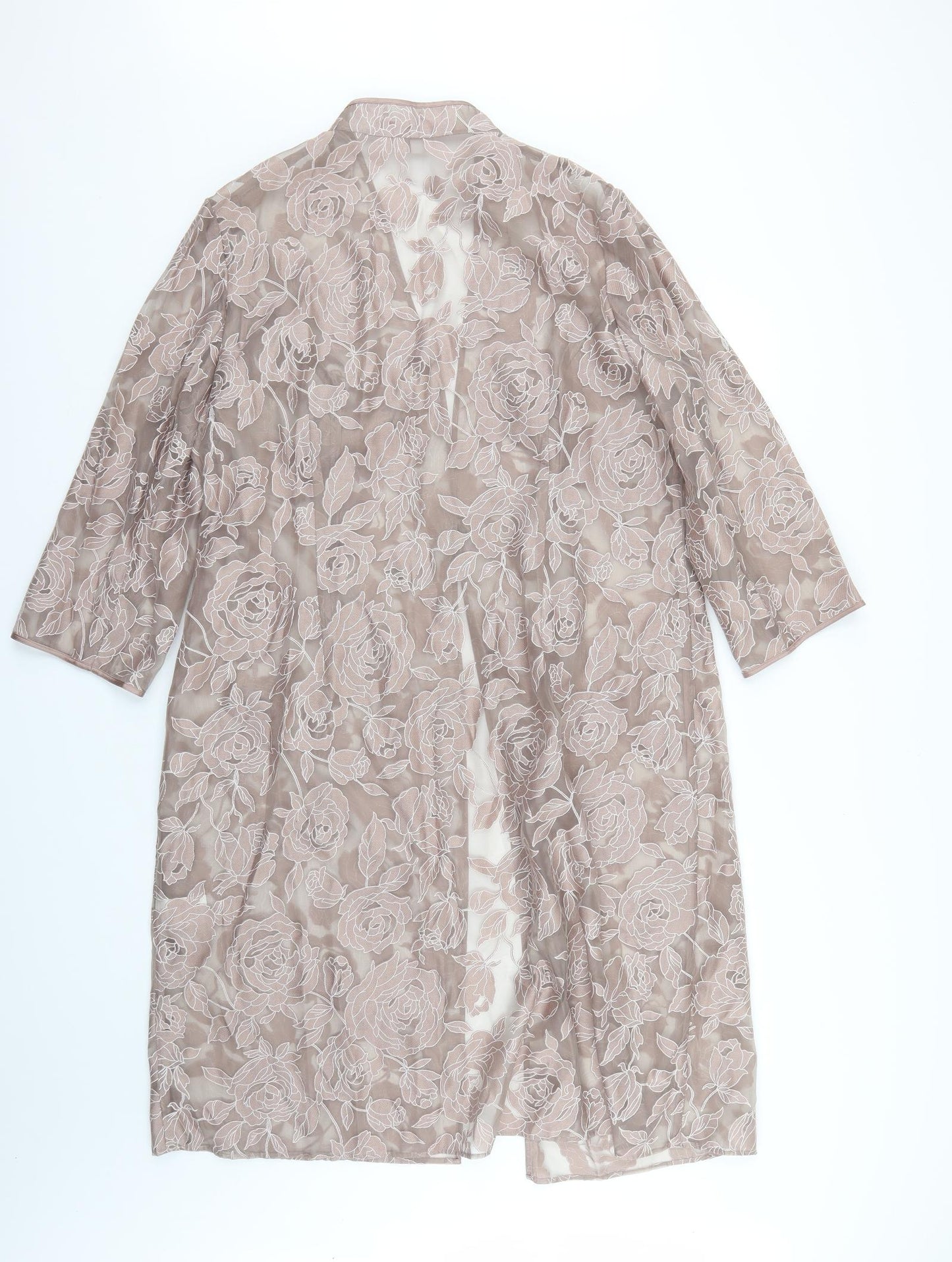 Jacques Vert Womens Beige   Overcoat Coat Size 18