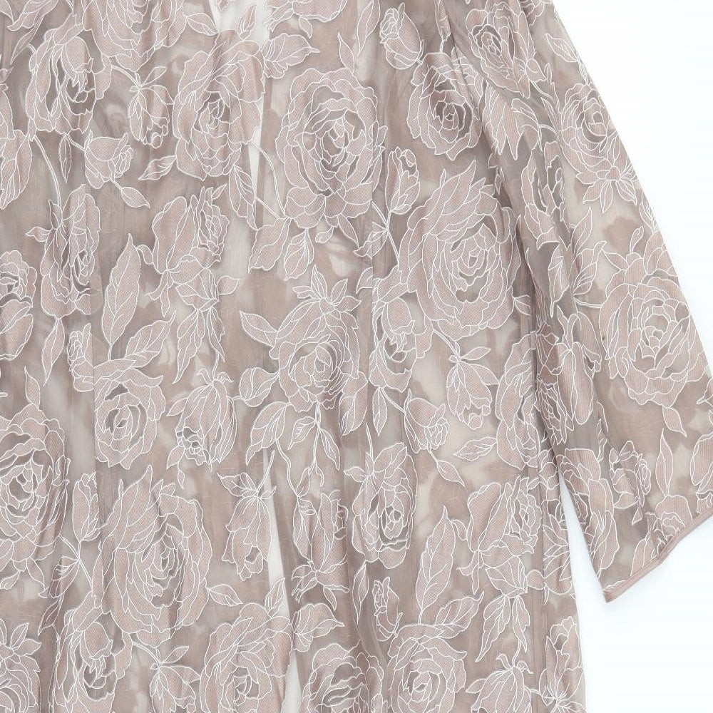 Jacques Vert Womens Beige   Overcoat Coat Size 18